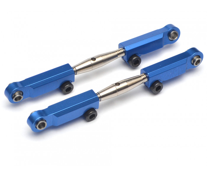 Aluminum Adjustable Turnbuckle Links - 1 Pair Blue