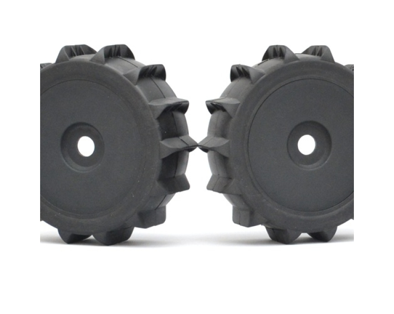 1/8 Buggy Disk Spoke Wheel & Desert Tire Set (1 Pair) Black