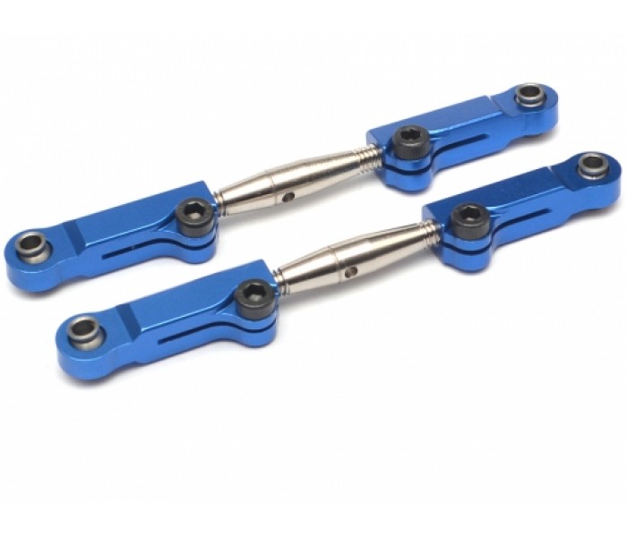 Aluminum Adjustable Turnbuckle Links - 1 Pair Blue