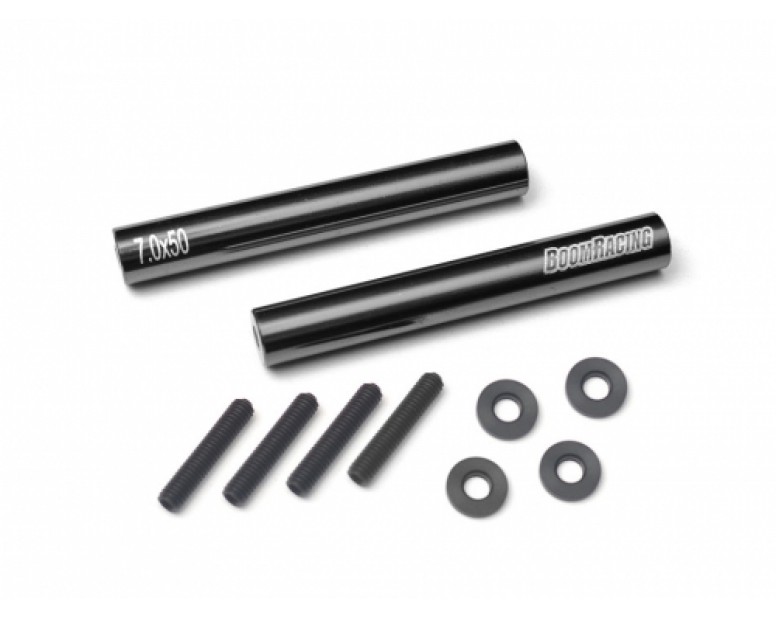 w/ Set Screws Black 2 Aluminum Link Pipe Rod 5x100mm